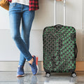 Green Snakeskin Print Luggage Cover