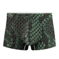 Green Snakeskin Print Men's Boxer Briefs