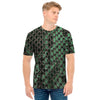 Green Snakeskin Print Men's T-Shirt