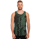 Green Snakeskin Print Men's Tank Top