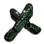 Green Snakeskin Print Muay Thai Shin Guard