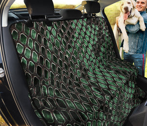 Green Snakeskin Print Pet Car Back Seat Cover