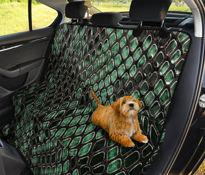 Green Snakeskin Print Pet Car Back Seat Cover