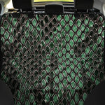 Green Snakeskin Print Pet Car Back Seat Cover