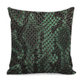 Green Snakeskin Print Pillow Cover