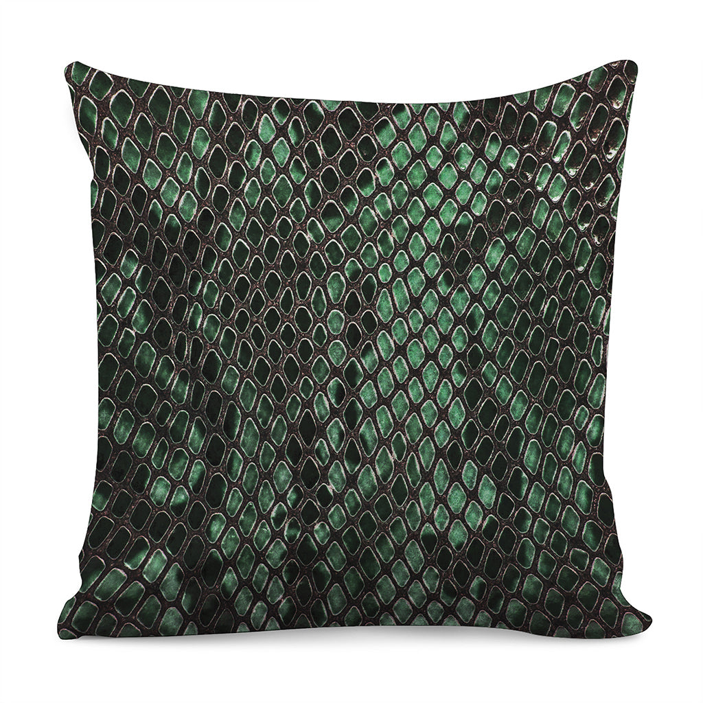 Green Snakeskin Print Pillow Cover