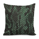 Green Snakeskin Print Pillow Cover