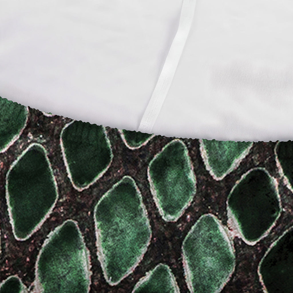 Green Snakeskin Print Sofa Cover
