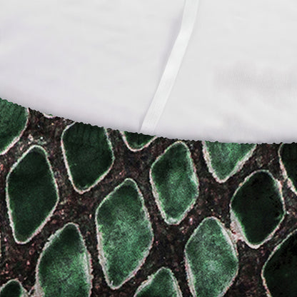 Green Snakeskin Print Sofa Cover