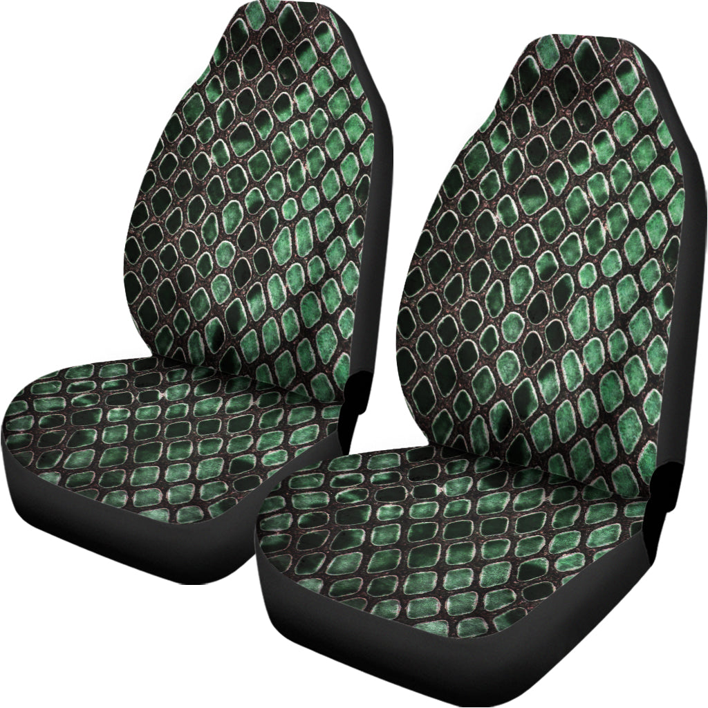 Green Snakeskin Print Universal Fit Car Seat Covers