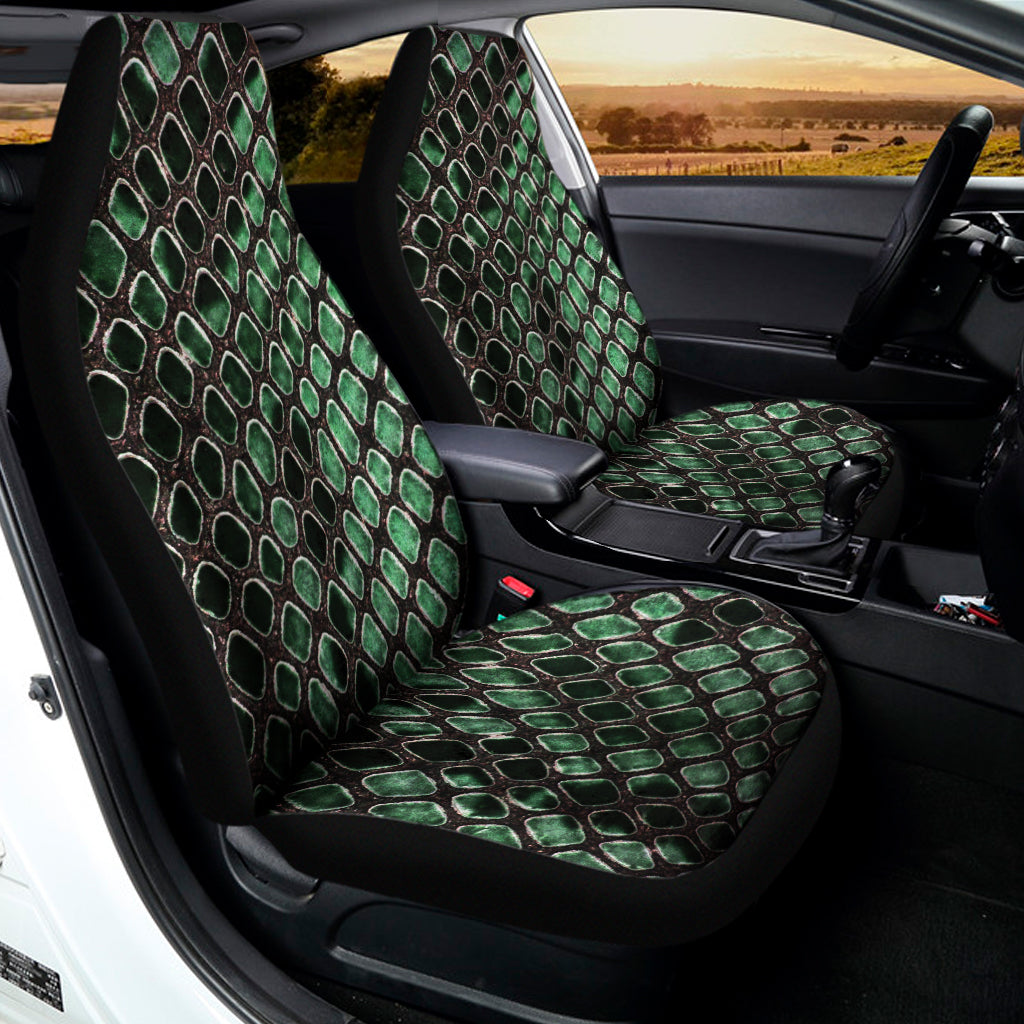 Green Snakeskin Print Universal Fit Car Seat Covers