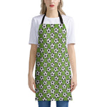 Green Soccer Ball Pattern Print Apron