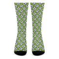 Green Soccer Ball Pattern Print Crew Socks