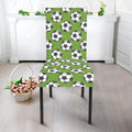 Green Soccer Ball Pattern Print Dining Chair Slipcover