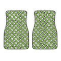 Green Soccer Ball Pattern Print Front Car Floor Mats