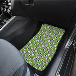 Green Soccer Ball Pattern Print Front Car Floor Mats