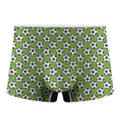 Green Soccer Ball Pattern Print Men's Boxer Briefs