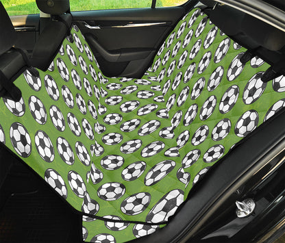 Green Soccer Ball Pattern Print Pet Car Back Seat Cover