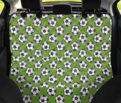 Green Soccer Ball Pattern Print Pet Car Back Seat Cover
