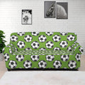 Green Soccer Ball Pattern Print Sofa Cover