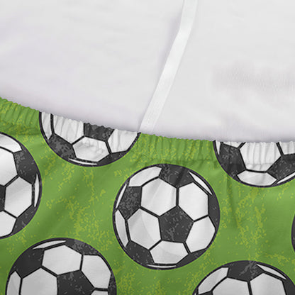 Green Soccer Ball Pattern Print Sofa Cover