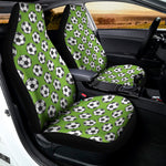 Green Soccer Ball Pattern Print Universal Fit Car Seat Covers