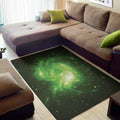 Green Sparkle Galaxy Print Floor Mat