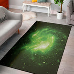 Green Sparkle Galaxy Print Area Rug