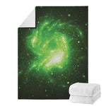 Green Sparkle Galaxy Print Blanket