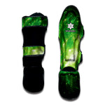 Green Sparkle Galaxy Print Muay Thai Shin Guard
