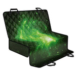 Green Sparkle Galaxy Print Pet Car Back Seat Cover