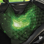 Green Sparkle Galaxy Print Pet Car Back Seat Cover