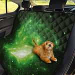 Green Sparkle Galaxy Print Pet Car Back Seat Cover