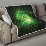 Green Sparkle Galaxy Print Quilt