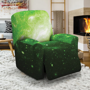 Green Sparkle Galaxy Print Recliner Slipcover