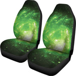 Green Sparkle Galaxy Print Universal Fit Car Seat Covers