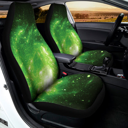 Green Sparkle Galaxy Print Universal Fit Car Seat Covers