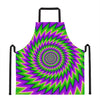 Green Spiral Moving Optical Illusion Apron