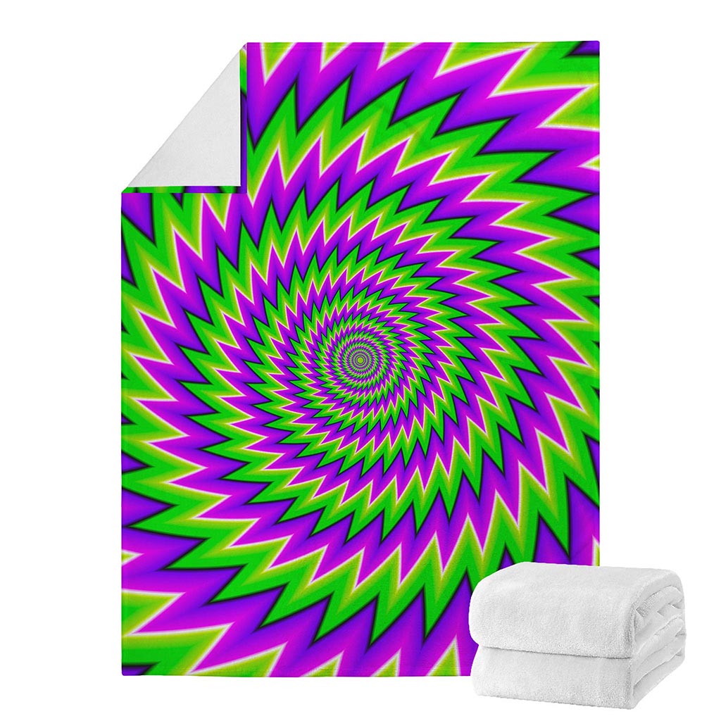 Green Spiral Moving Optical Illusion Blanket