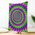 Green Spiral Moving Optical Illusion Blanket