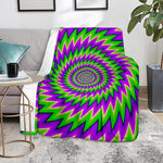 Green Spiral Moving Optical Illusion Blanket