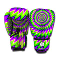 Green Spiral Moving Optical Illusion Boxing Gloves