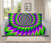 Green Spiral Moving Optical Illusion Futon Protector