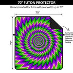 Green Spiral Moving Optical Illusion Futon Protector