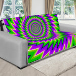 Green Spiral Moving Optical Illusion Futon Protector