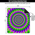 Green Spiral Moving Optical Illusion Futon Protector