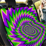 Green Spiral Moving Optical Illusion Pet Car Back Seat Cover