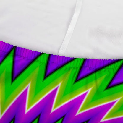Green Spiral Moving Optical Illusion Sofa Cover
