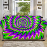 Green Spiral Moving Optical Illusion Sofa Protector