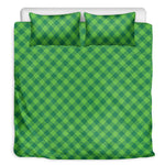 Green St. Patrick's Day Plaid Print Duvet Cover Bedding Set